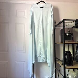 PROJECT 6 BY SHAINDY BACKER ny light blue sky baby powder draped midi maxi dress